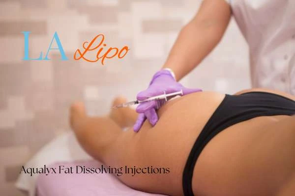 Woman having fat dissolving injections St Helens on thighs