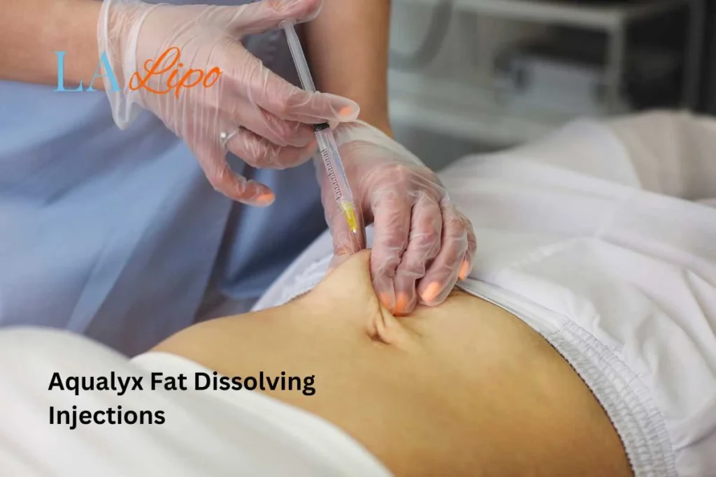 woman having fat dissolving injections St Helens in the stomach