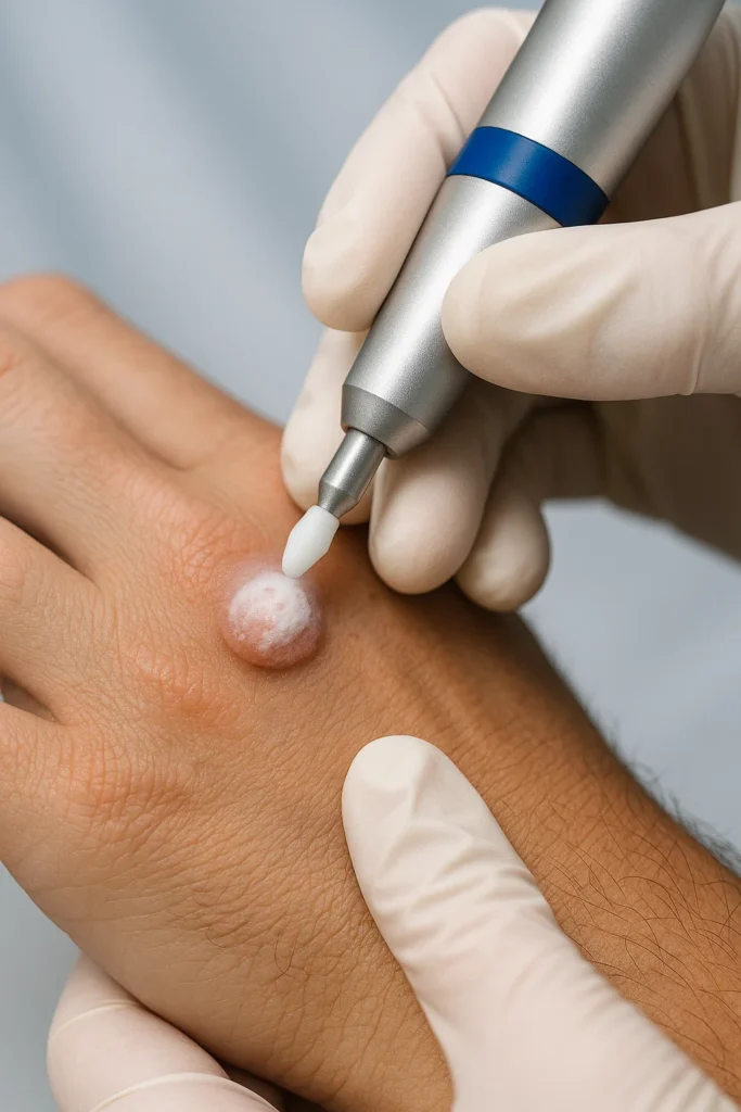 example of wart removal St Helens using cryopen