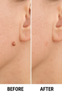 Skin tags removal St Helens before and after