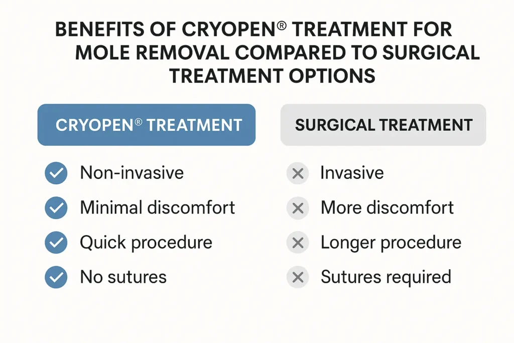 Benefits of facial mole removal St Helens - call our team today to book a consultation
