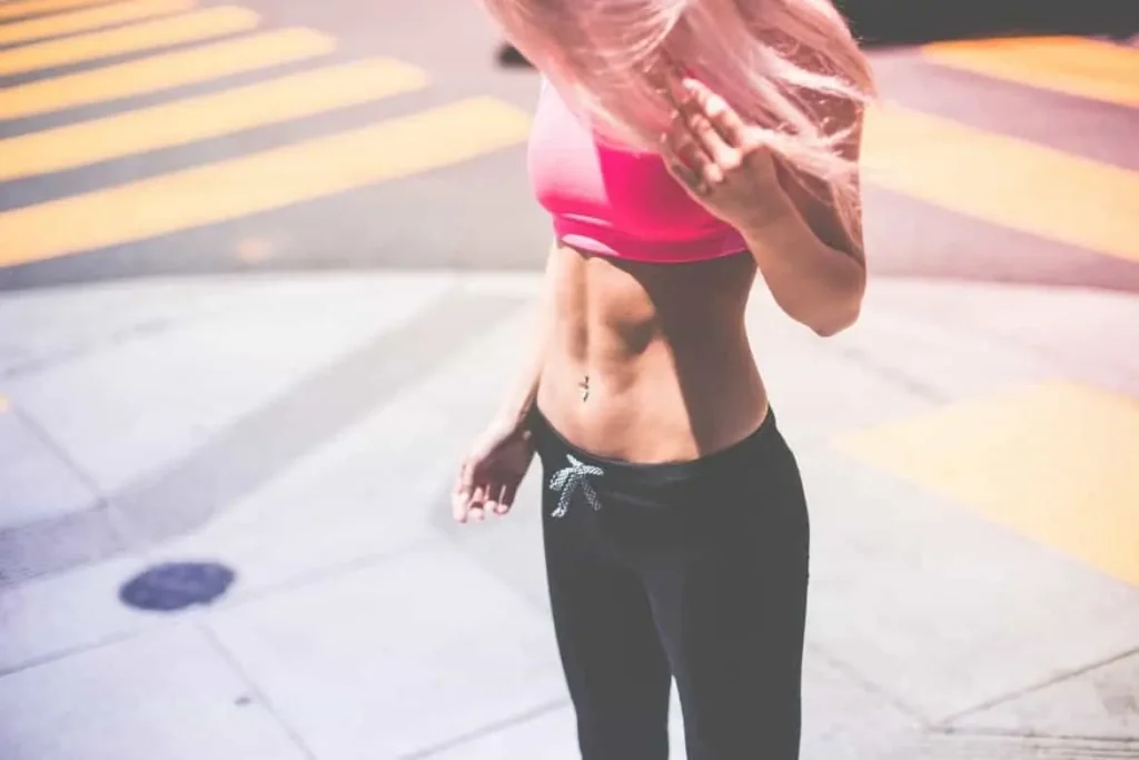 Woman with toned stomach after LA-EMS Body Sculpting Treatment St Helens